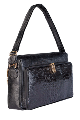 Pasta de couro croco tiracolo Cristina