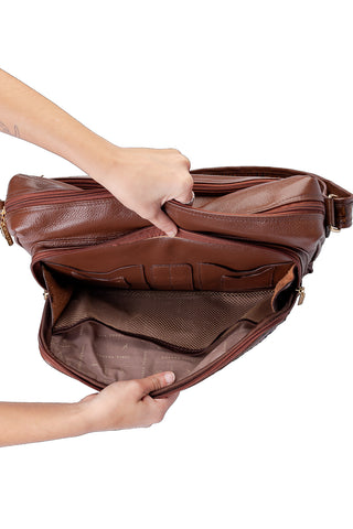 Pasta de couro croco tiracolo Cristina