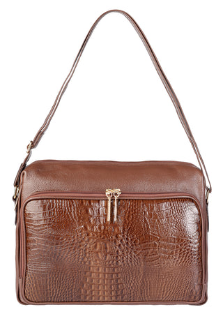 Pasta de couro croco tiracolo Cristina