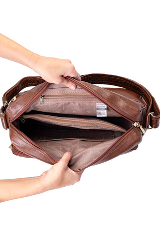 Pasta de couro croco tiracolo Cristina