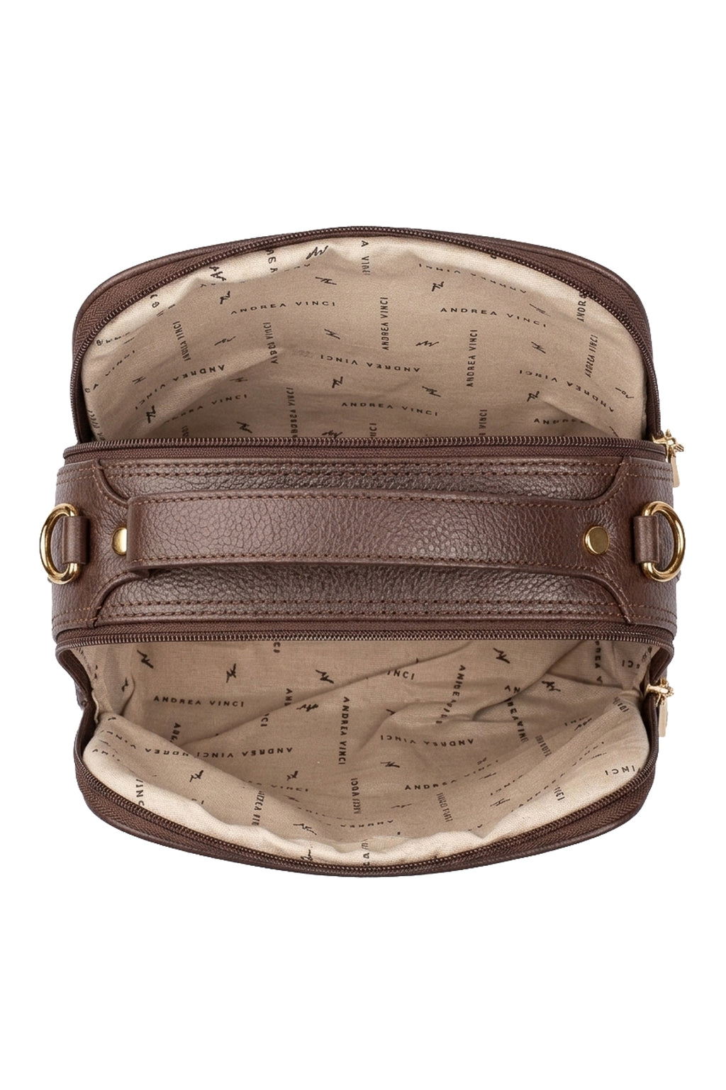 Bolsa baú pequena de couro liso Lara