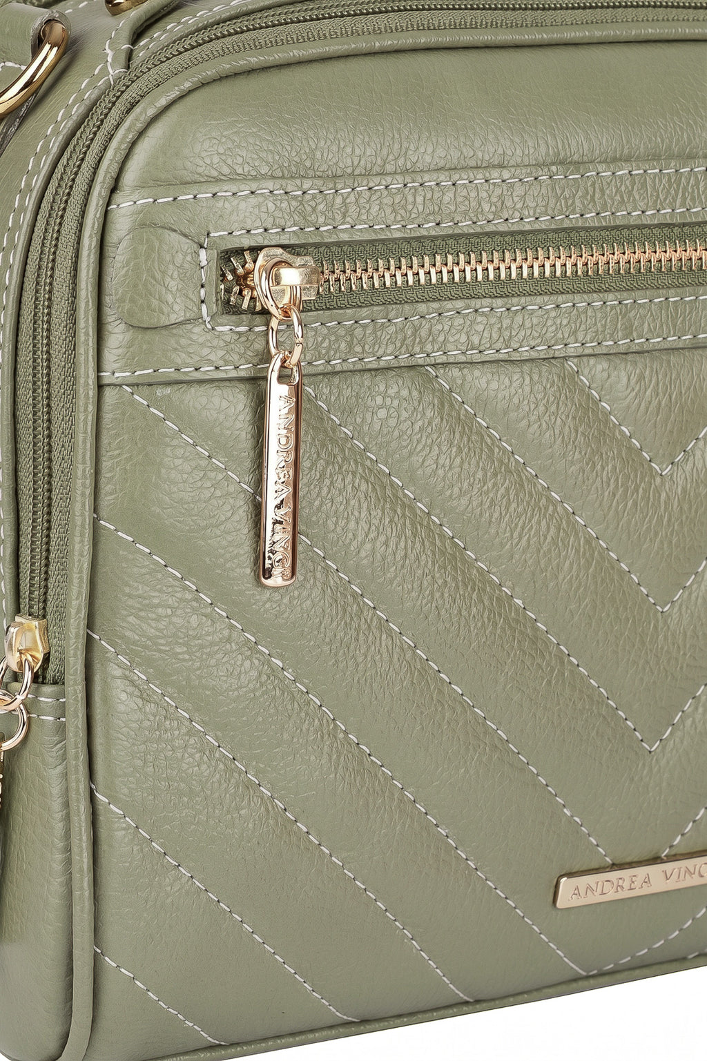 Bolsa baú pequena de couro liso Lara