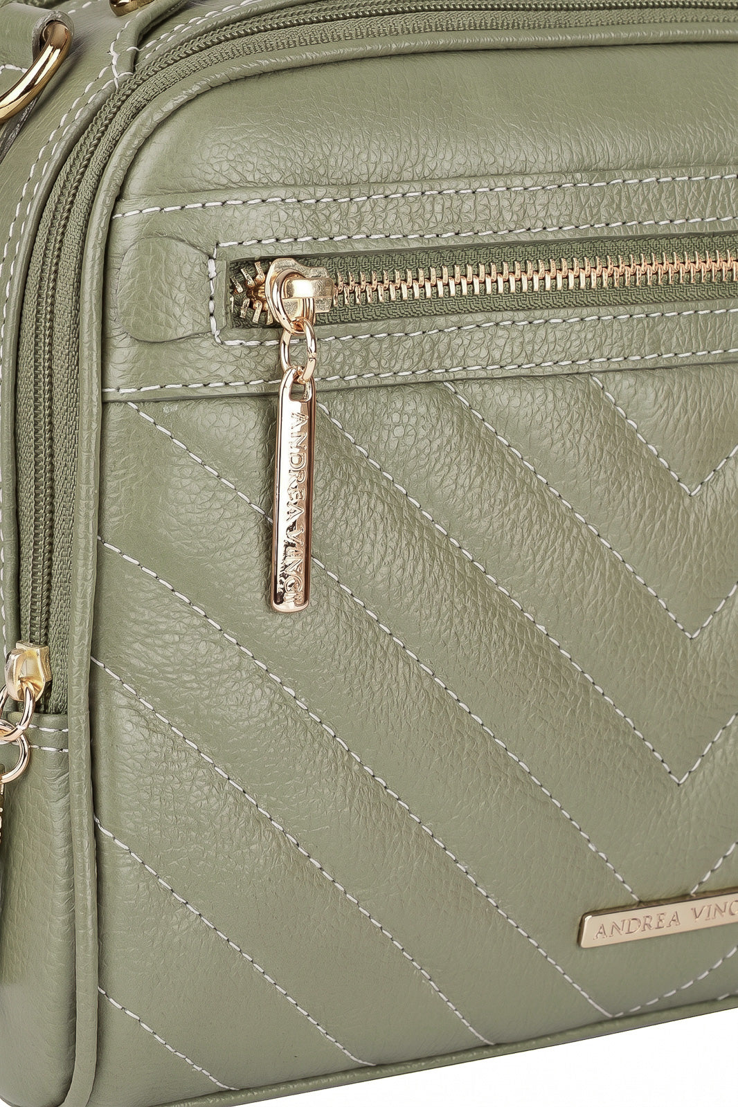 Bolsa baú pequena de couro liso Lara