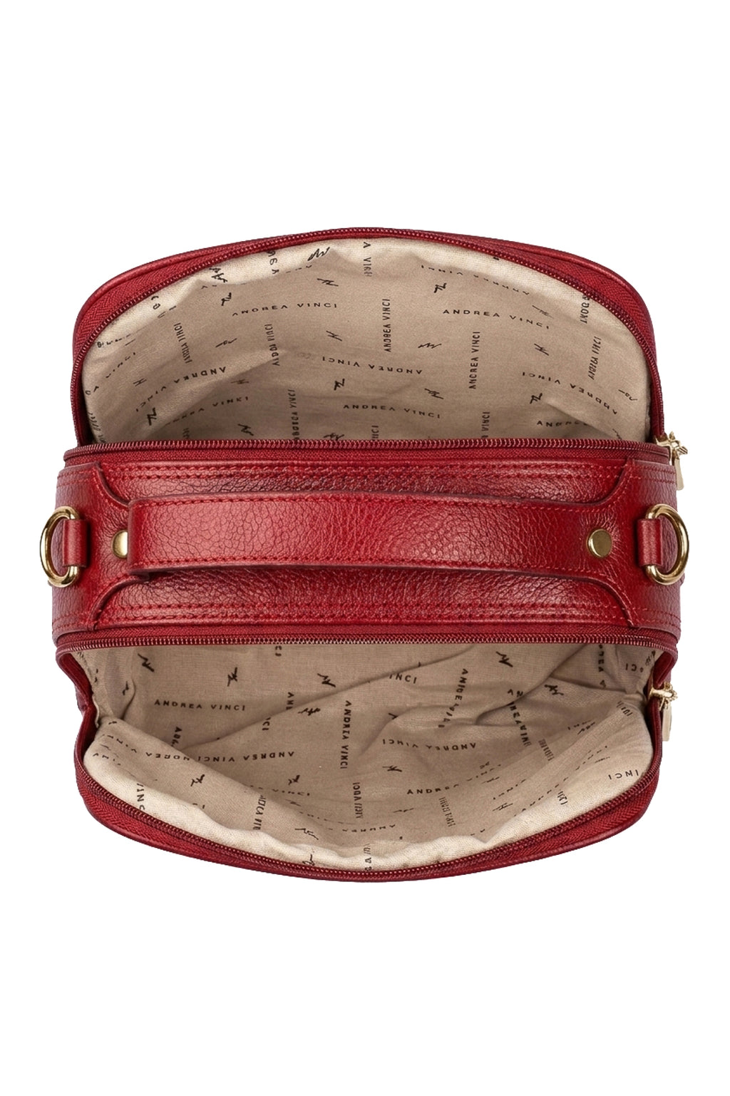 Bolsa baú pequena de couro liso Lara