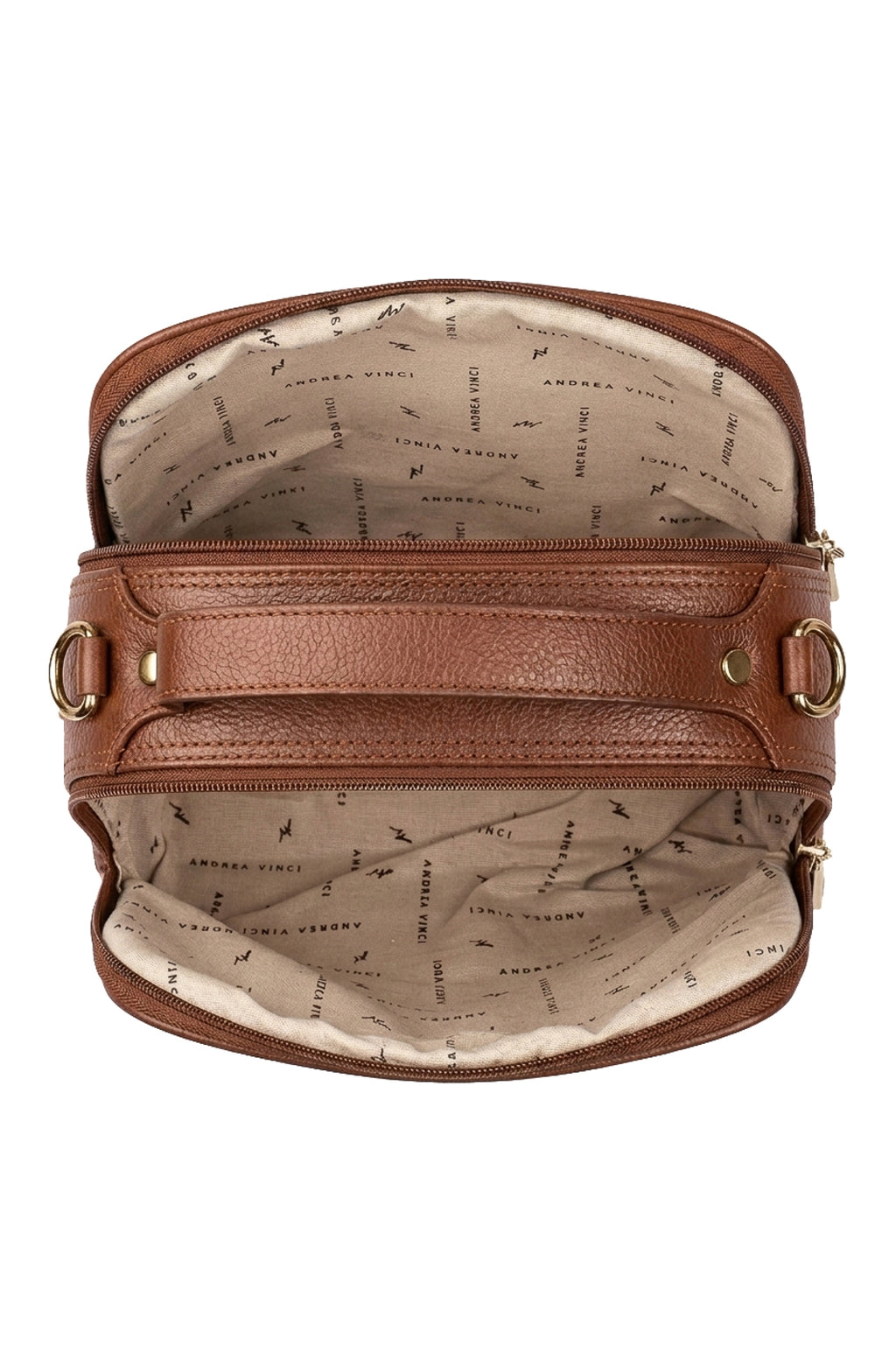 Bolsa baú pequena de couro liso Lara
