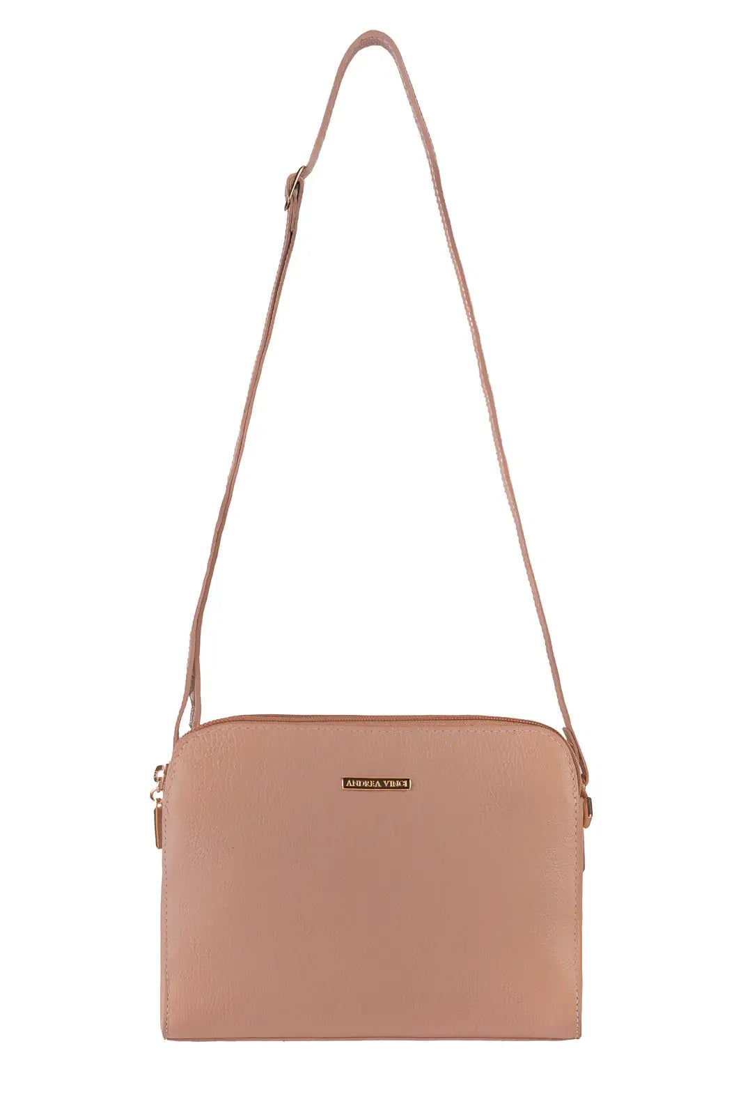 Bolsa transversal feminina de couro liso Paola - Enluaze