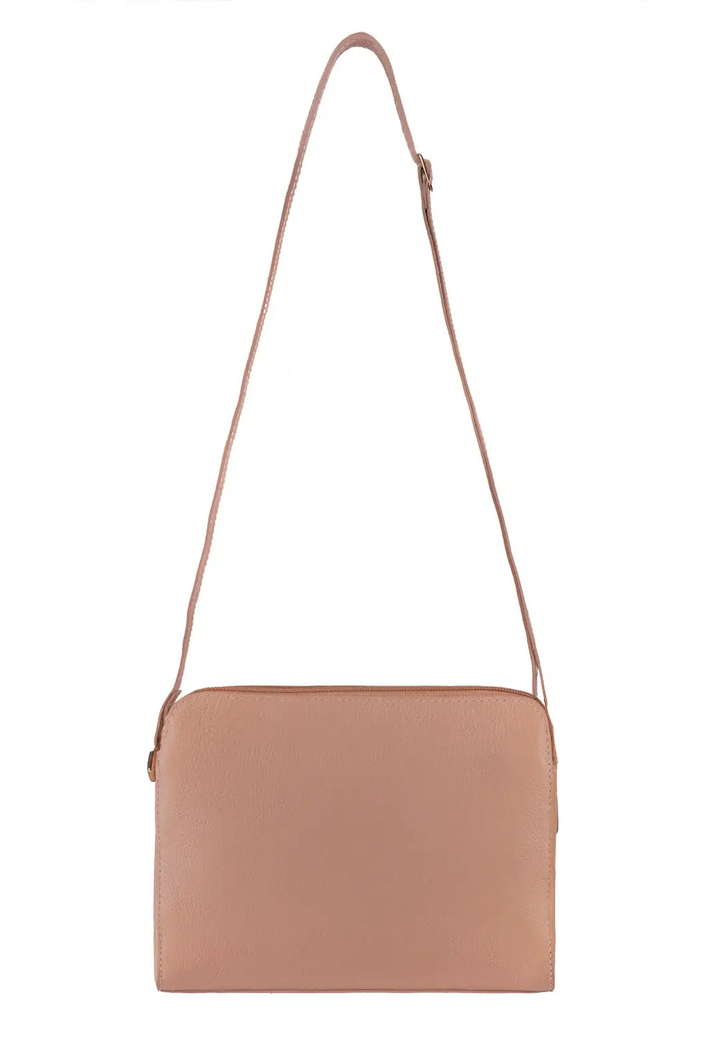 Bolsa transversal feminina de couro liso Paola - Enluaze