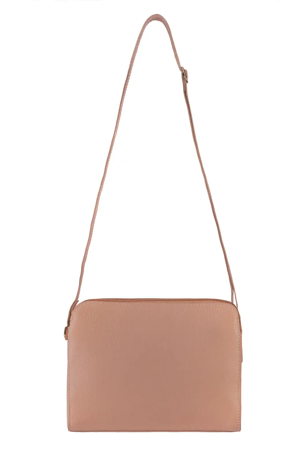 Bolsa transversal feminina de couro liso Paola - Enluaze