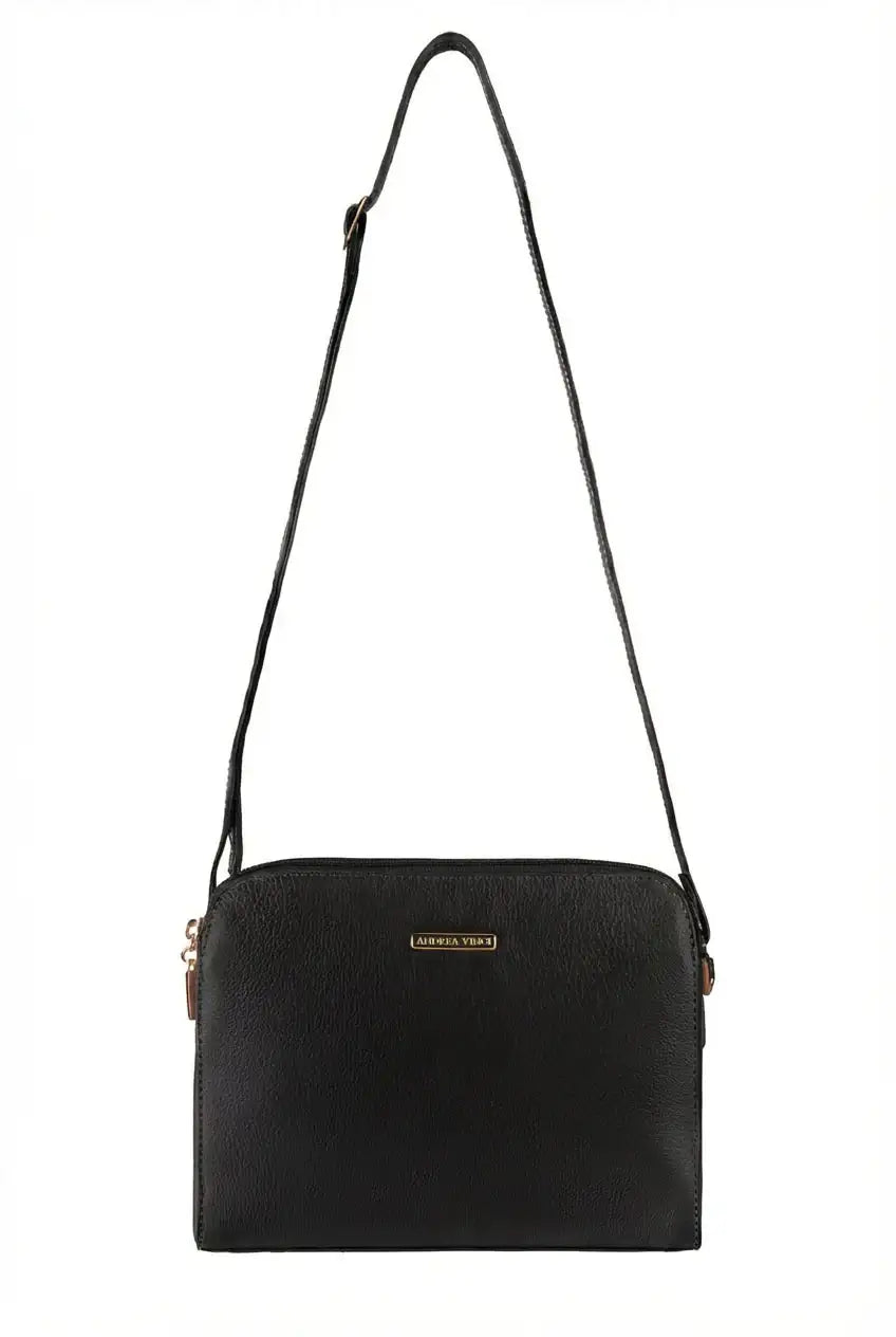 Bolsa transversal feminina de couro liso Paola - Enluaze