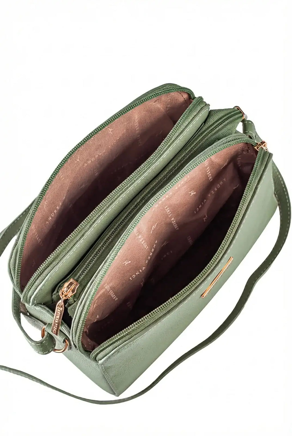 Bolsa transversal feminina de couro liso Paola - Enluaze