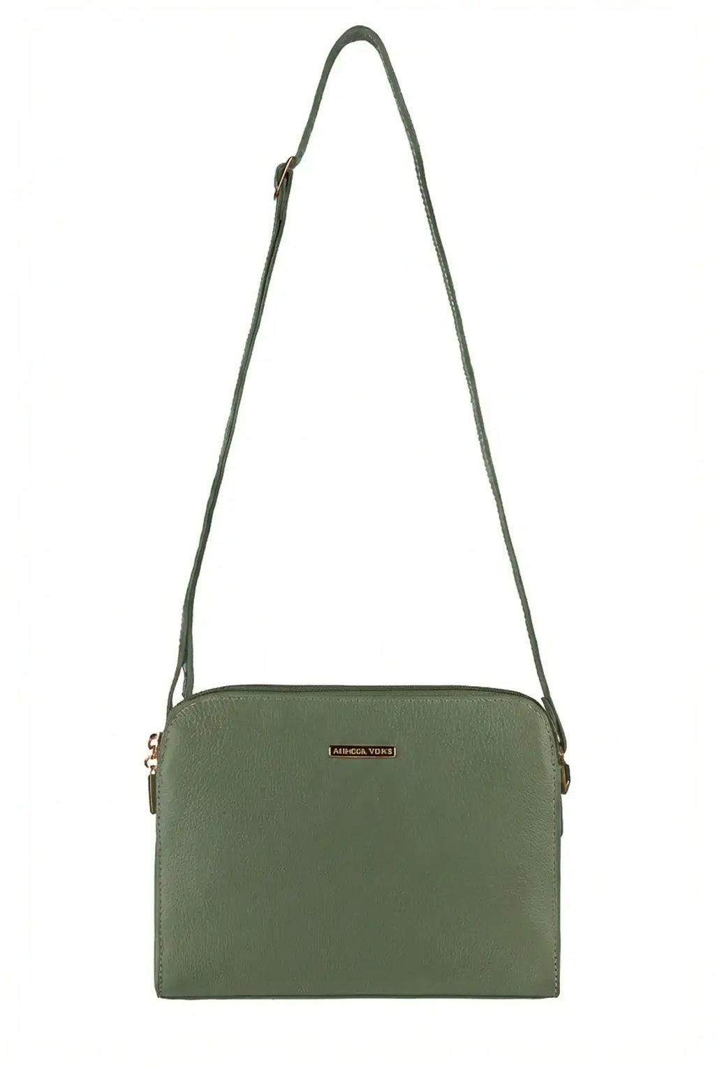 Bolsa transversal feminina de couro liso Paola - Enluaze