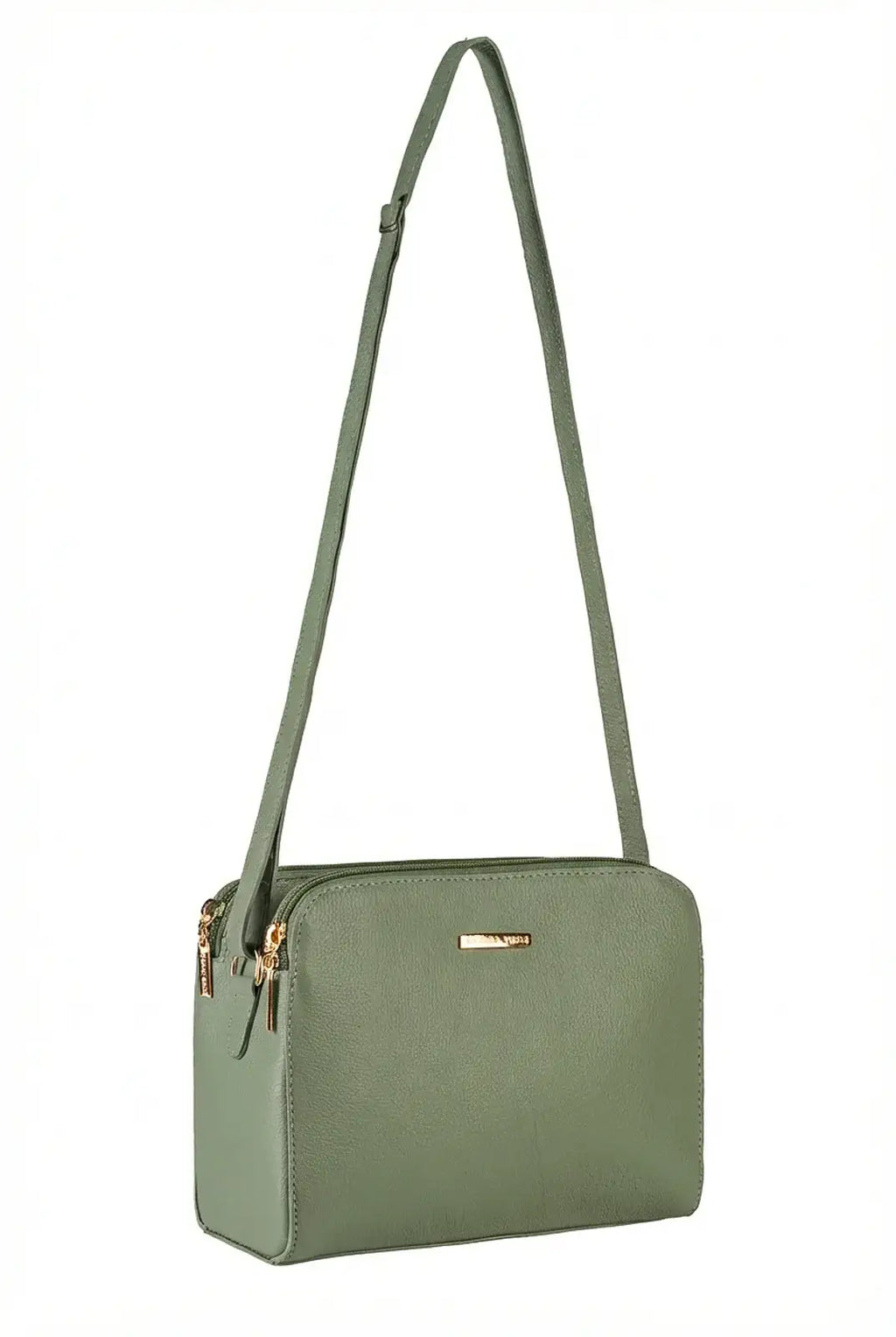 Bolsa transversal feminina de couro liso Paola - Enluaze