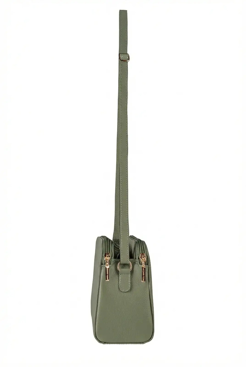 Bolsa transversal feminina de couro liso Paola - Enluaze