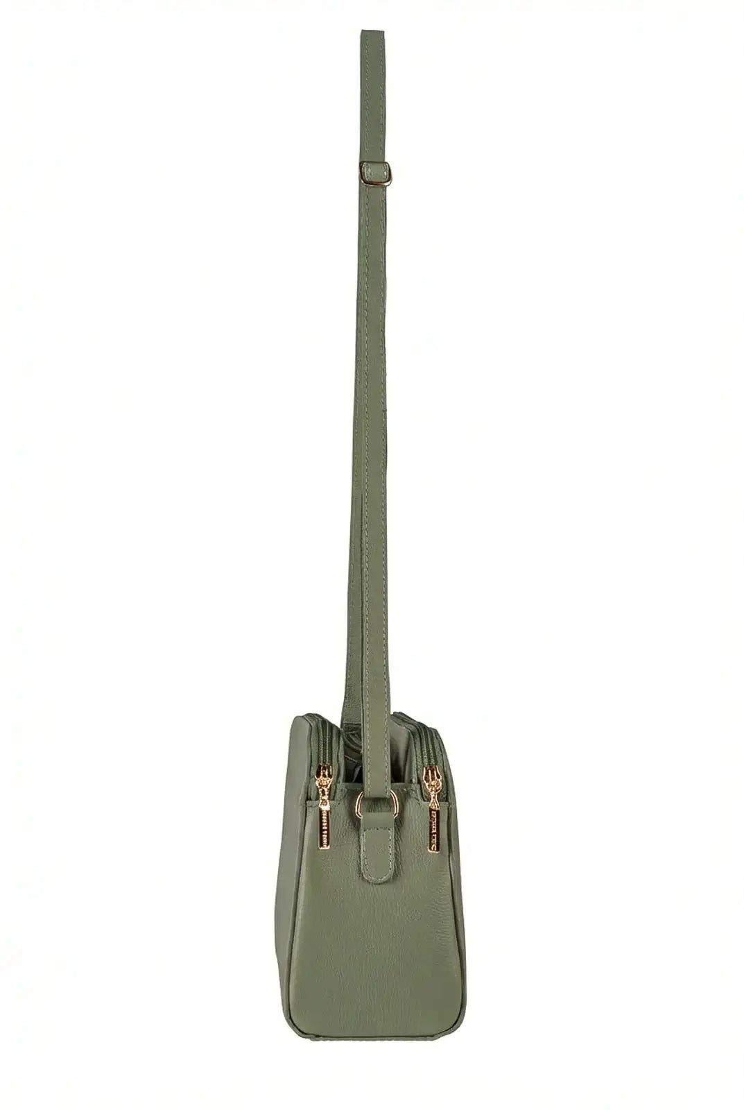 Bolsa transversal feminina de couro liso Paola - Enluaze