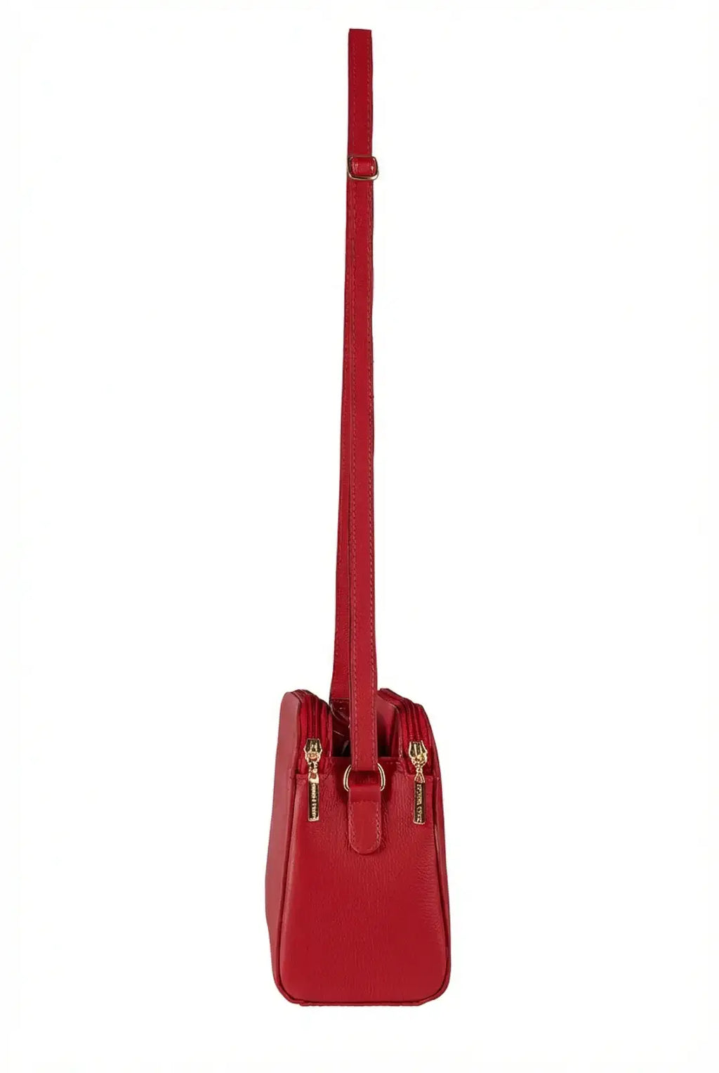 Bolsa transversal feminina de couro liso Paola - Enluaze