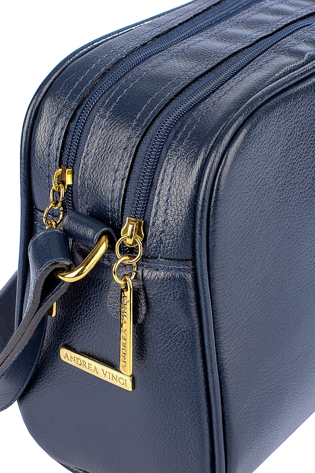 Bolsa quadrada de couro liso Daiana