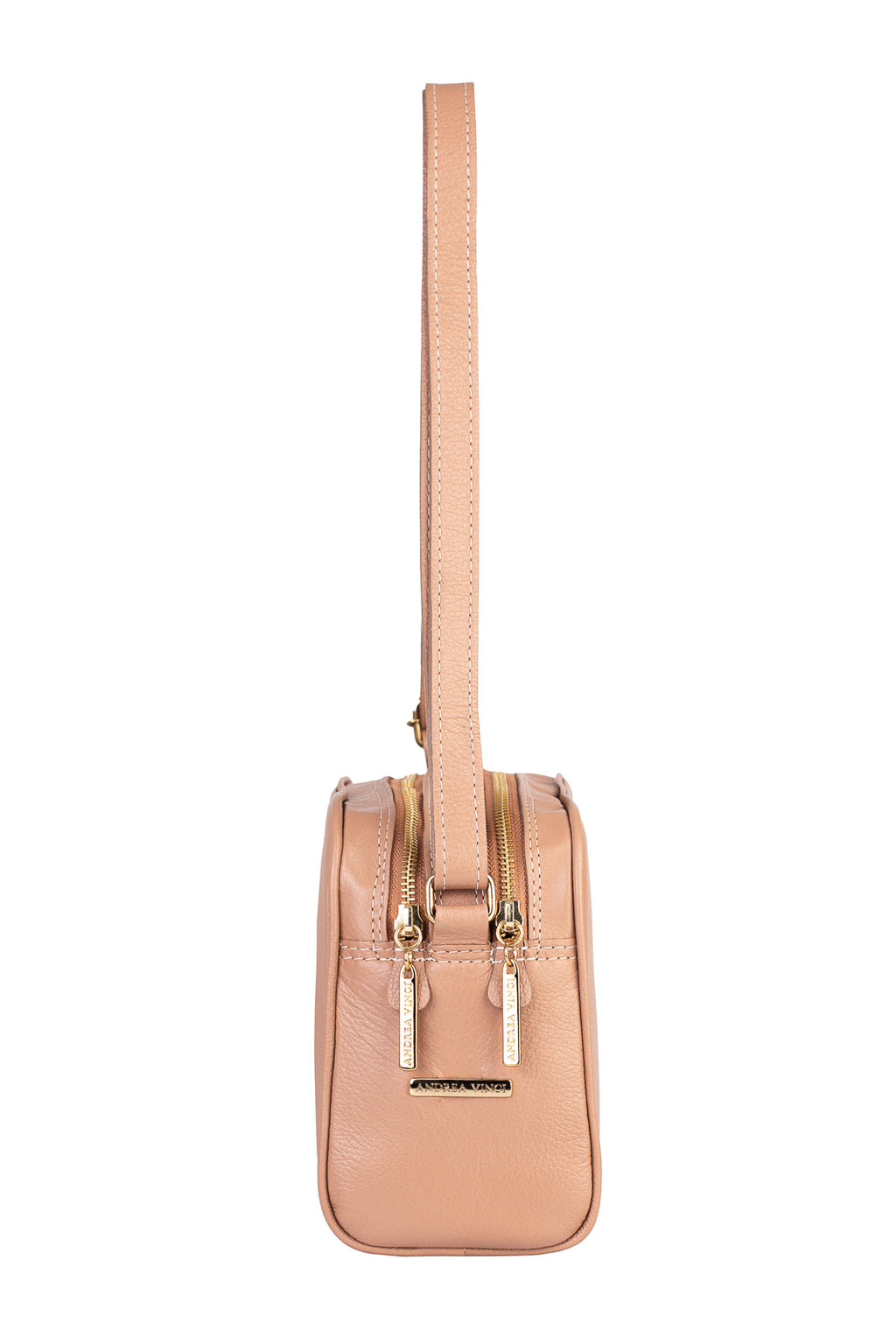 Bolsa quadrada de couro liso Daiana