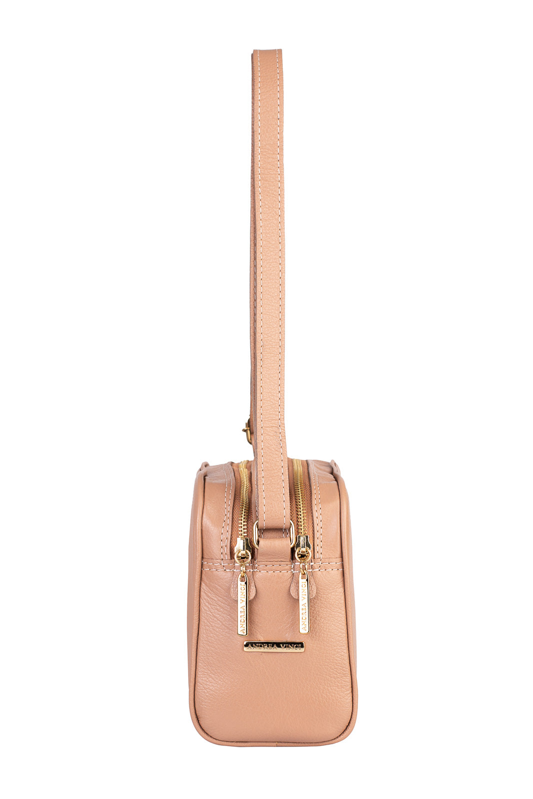 Bolsa quadrada de couro liso Daiana