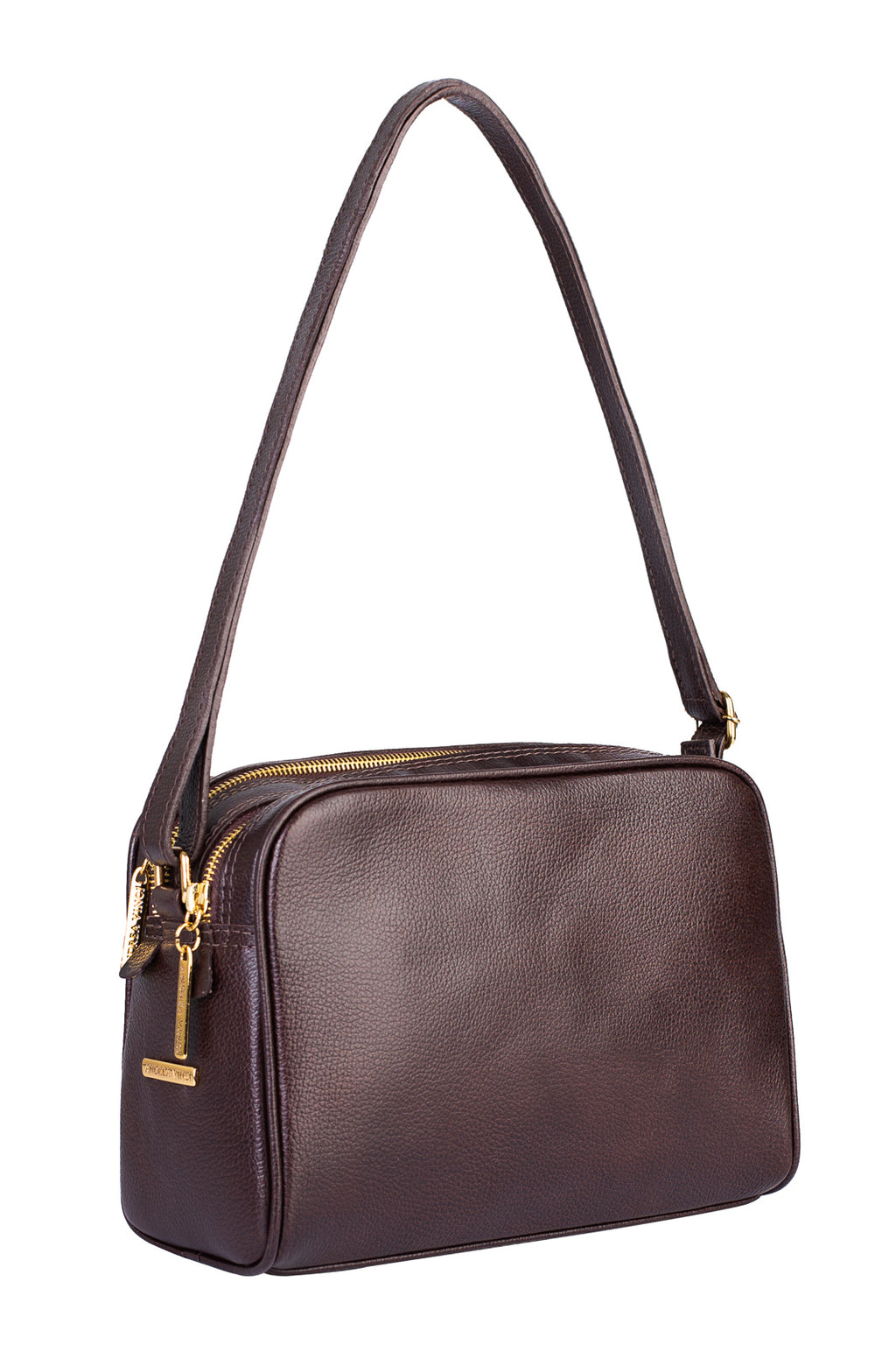 Bolsa quadrada de couro liso Daiana