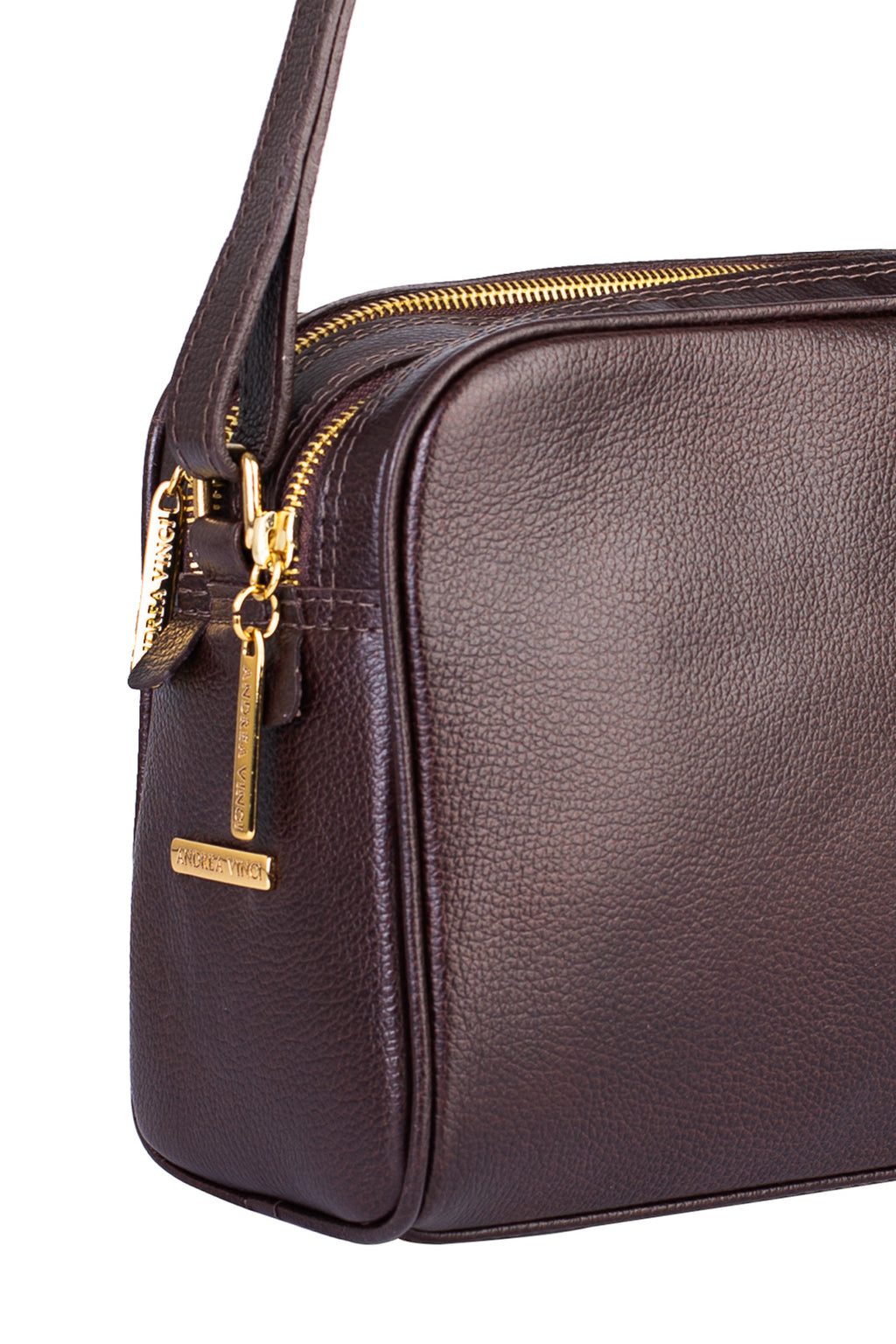 Bolsa quadrada de couro liso Daiana