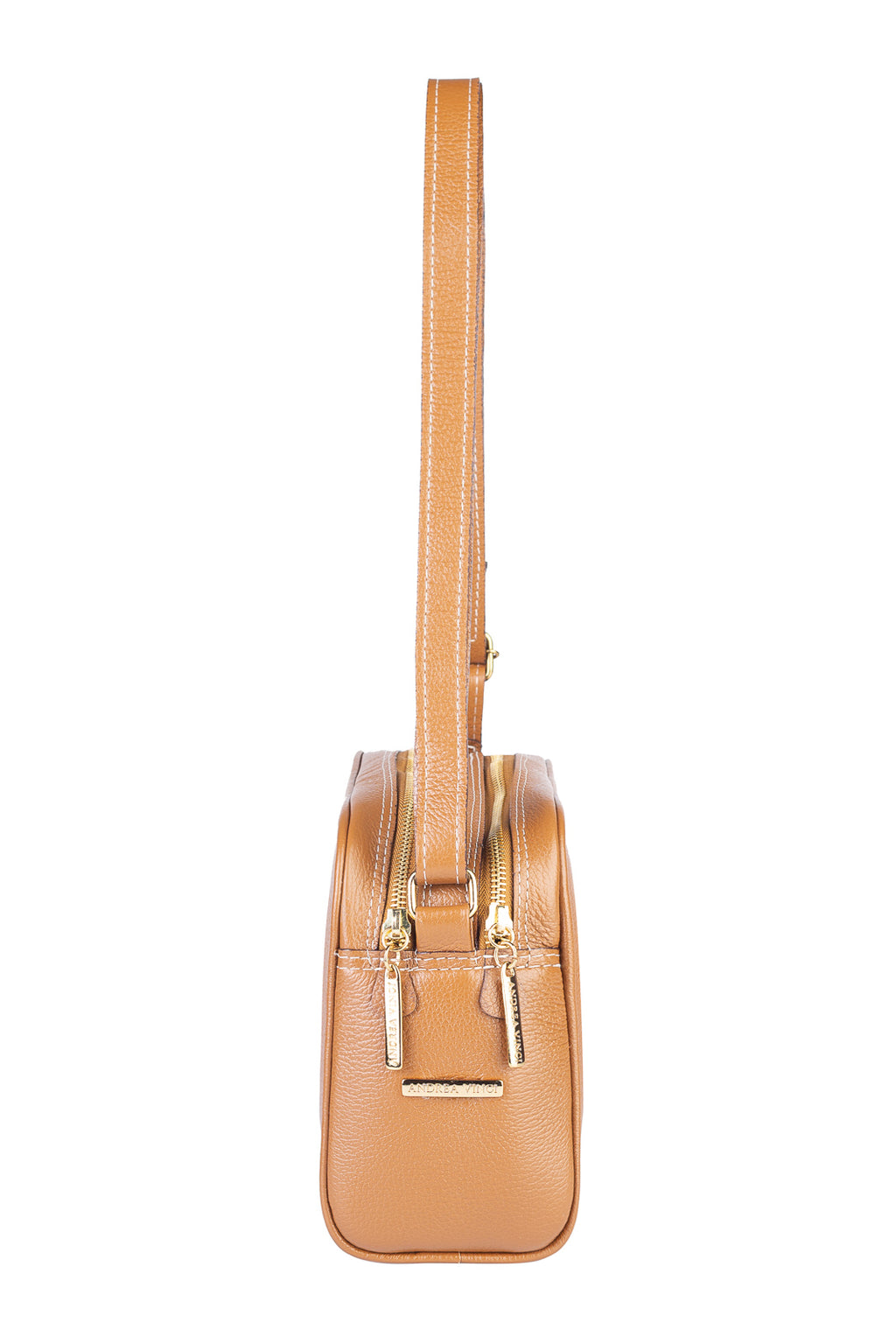 Bolsa quadrada de couro liso Daiana