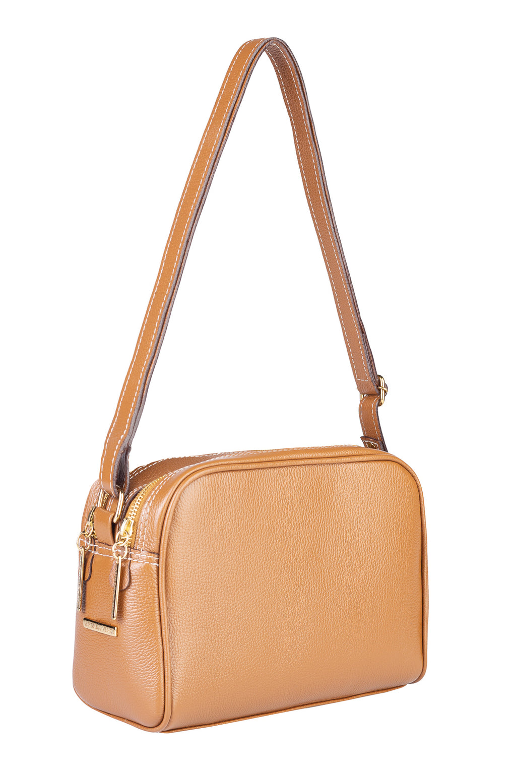 Bolsa quadrada de couro liso Daiana