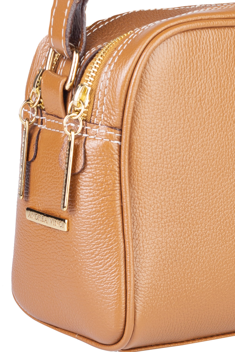 Bolsa quadrada de couro liso Daiana