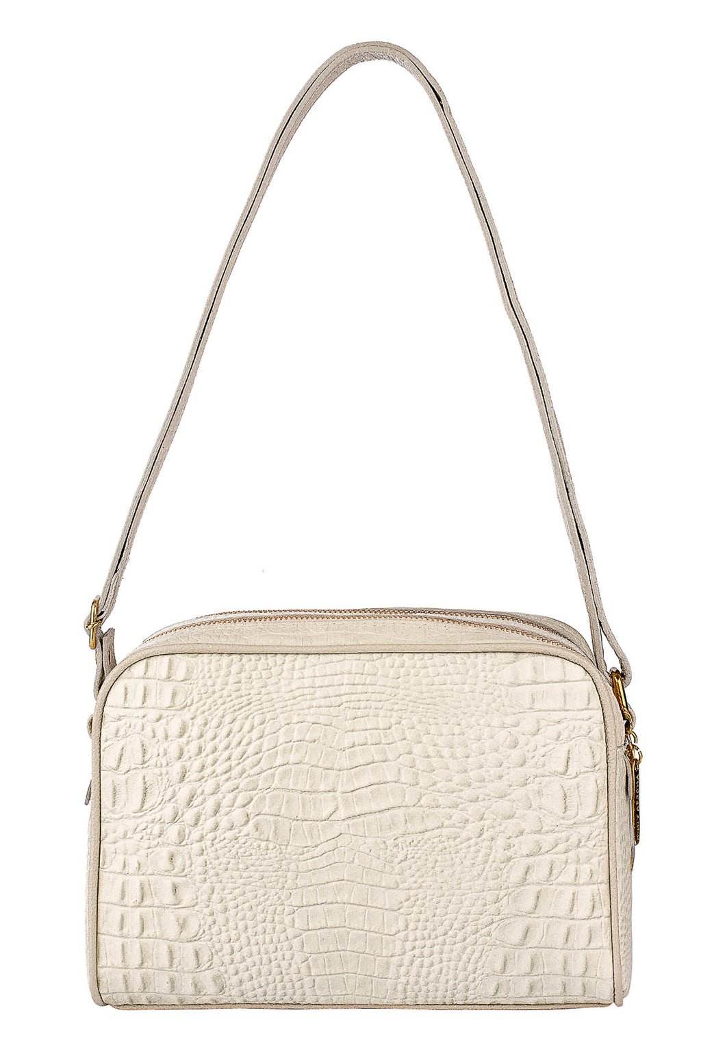 Bolsa quadrada de couro croco Daiana