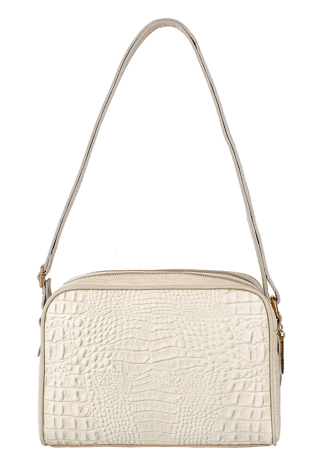 Bolsa quadrada de couro croco Daiana