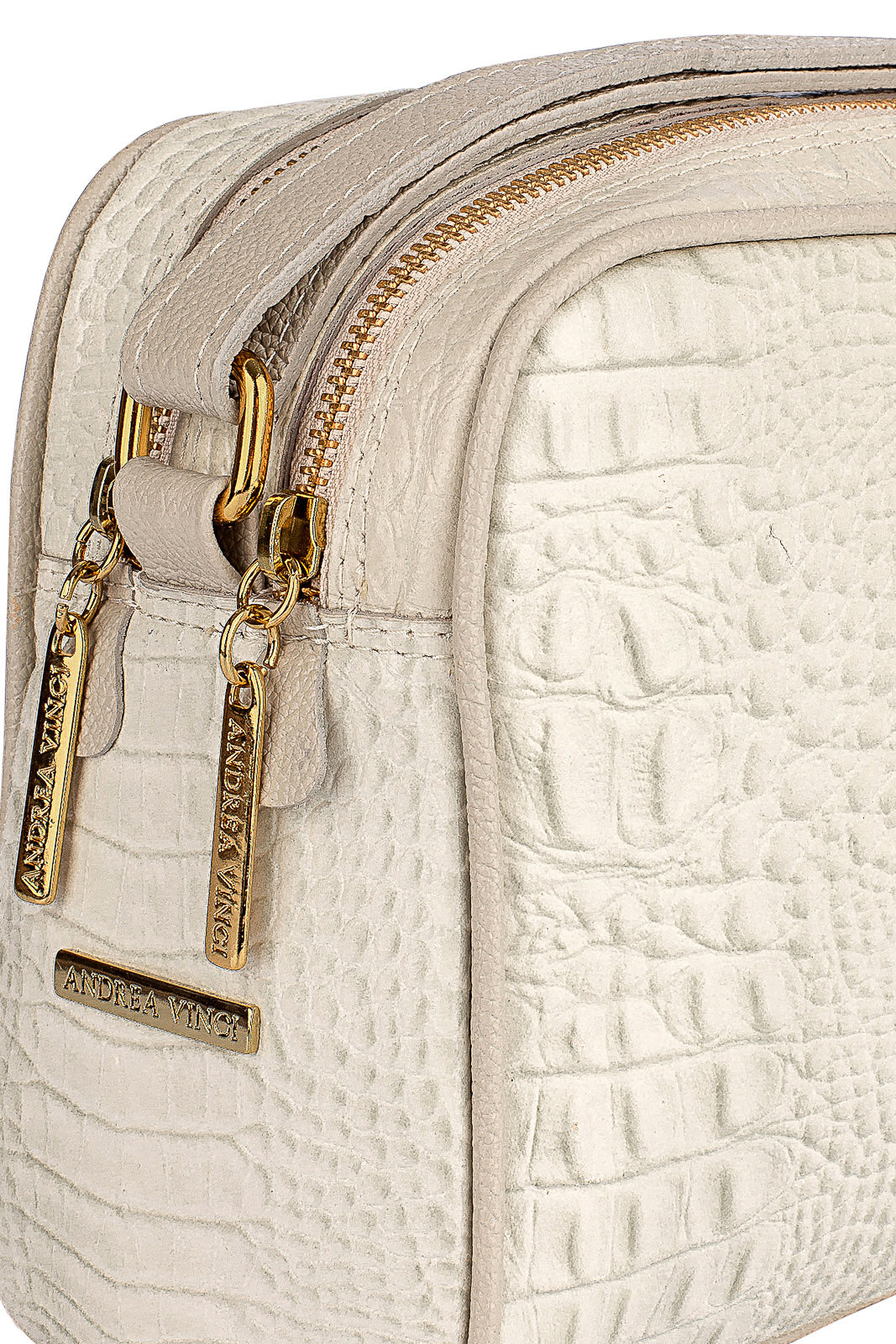 Bolsa quadrada de couro croco Daiana