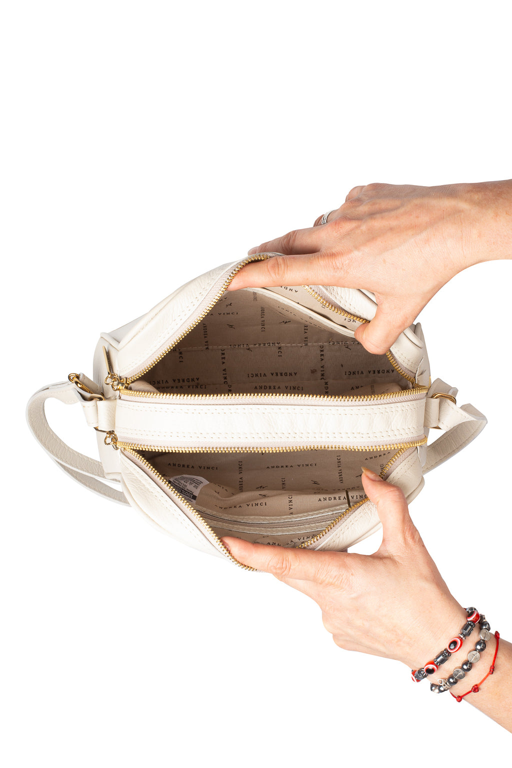 Bolsa quadrada de couro liso Daiana