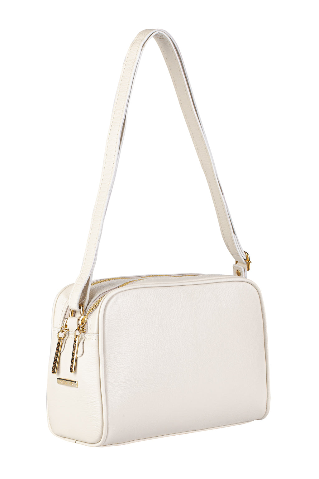 Bolsa quadrada de couro liso Daiana