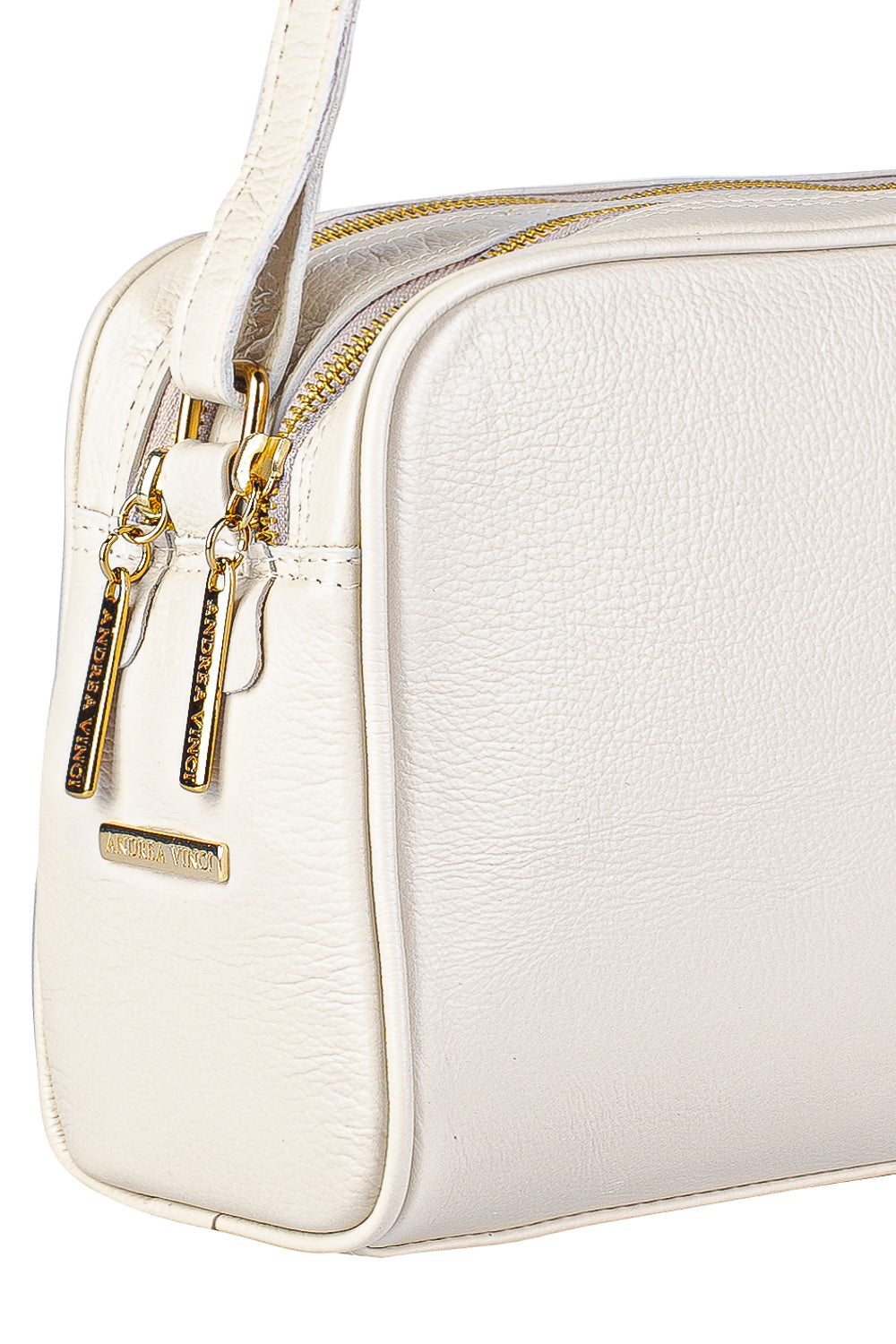 Bolsa quadrada de couro liso Daiana