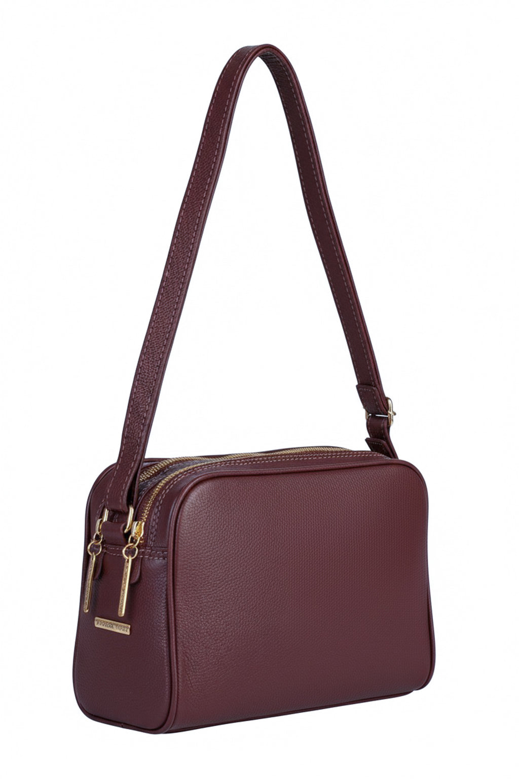 Bolsa quadrada de couro liso Daiana