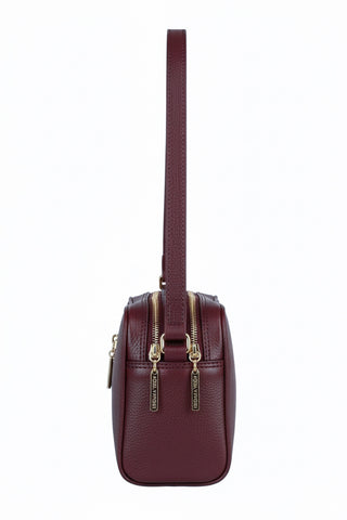 Bolsa quadrada de couro liso Daiana