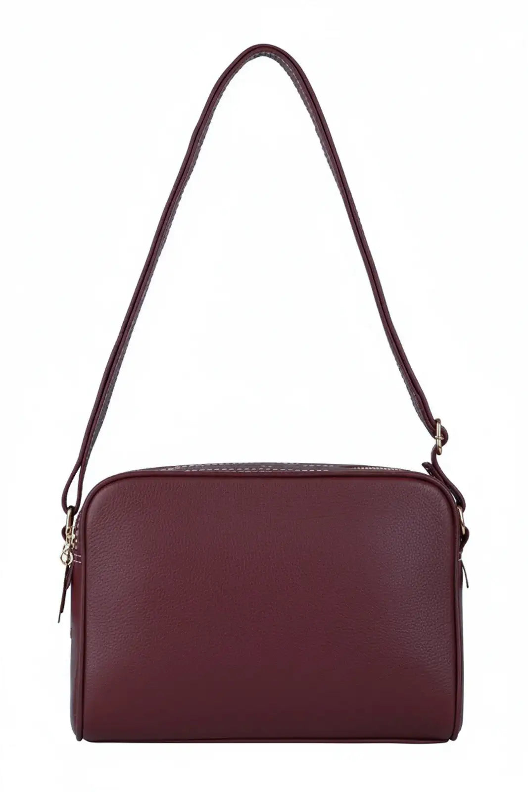 Bolsa quadrada de couro liso Daiana - Enluaze