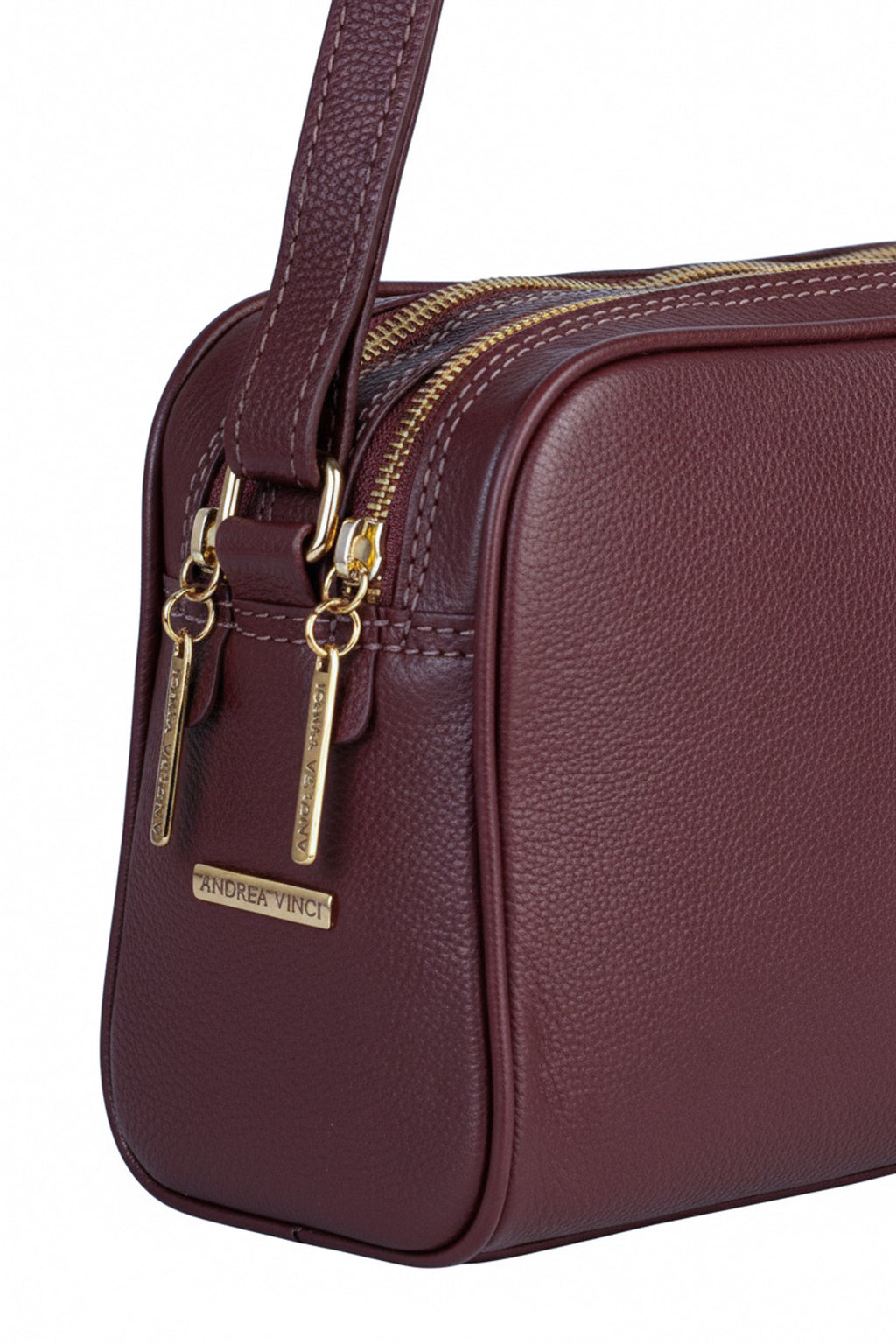 Bolsa quadrada de couro liso Daiana