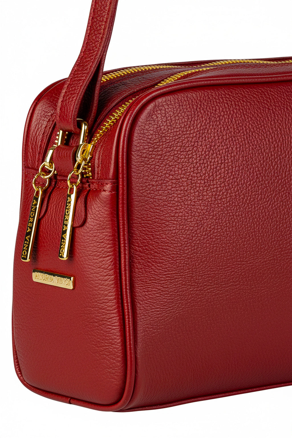 Bolsa quadrada de couro liso Daiana