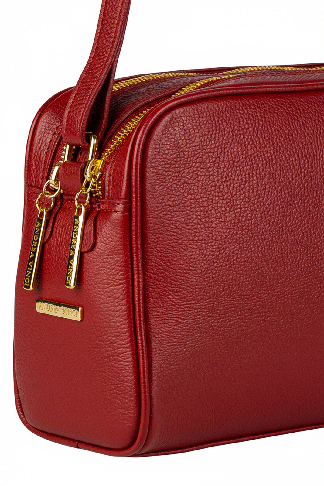 Bolsa quadrada de couro liso Daiana