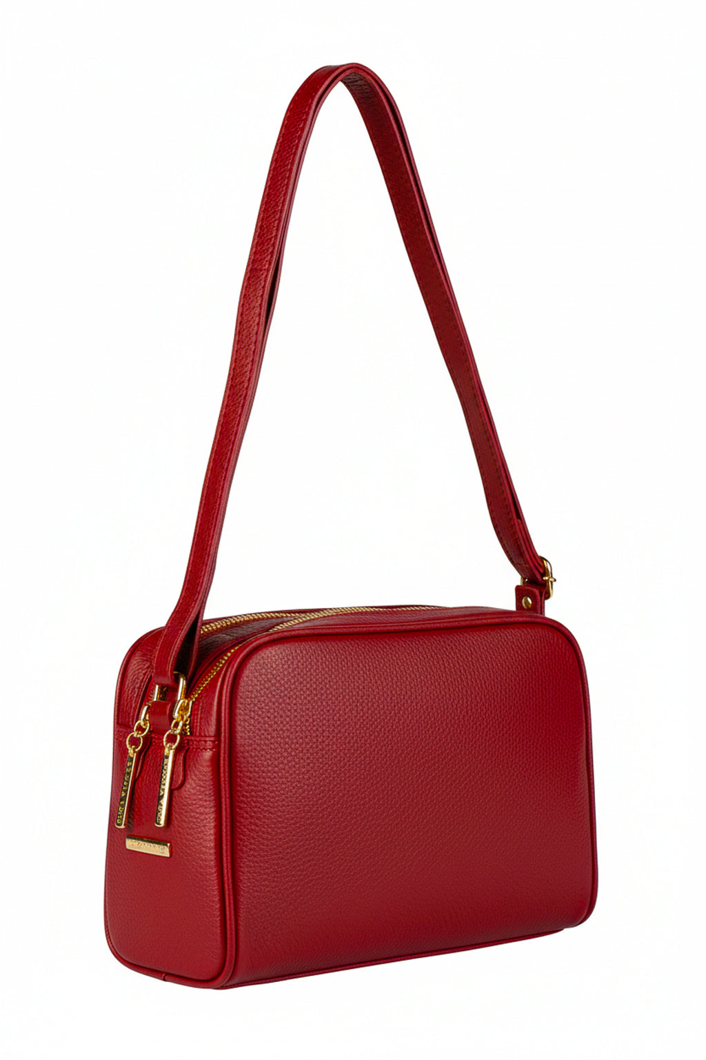 Bolsa quadrada de couro liso Daiana