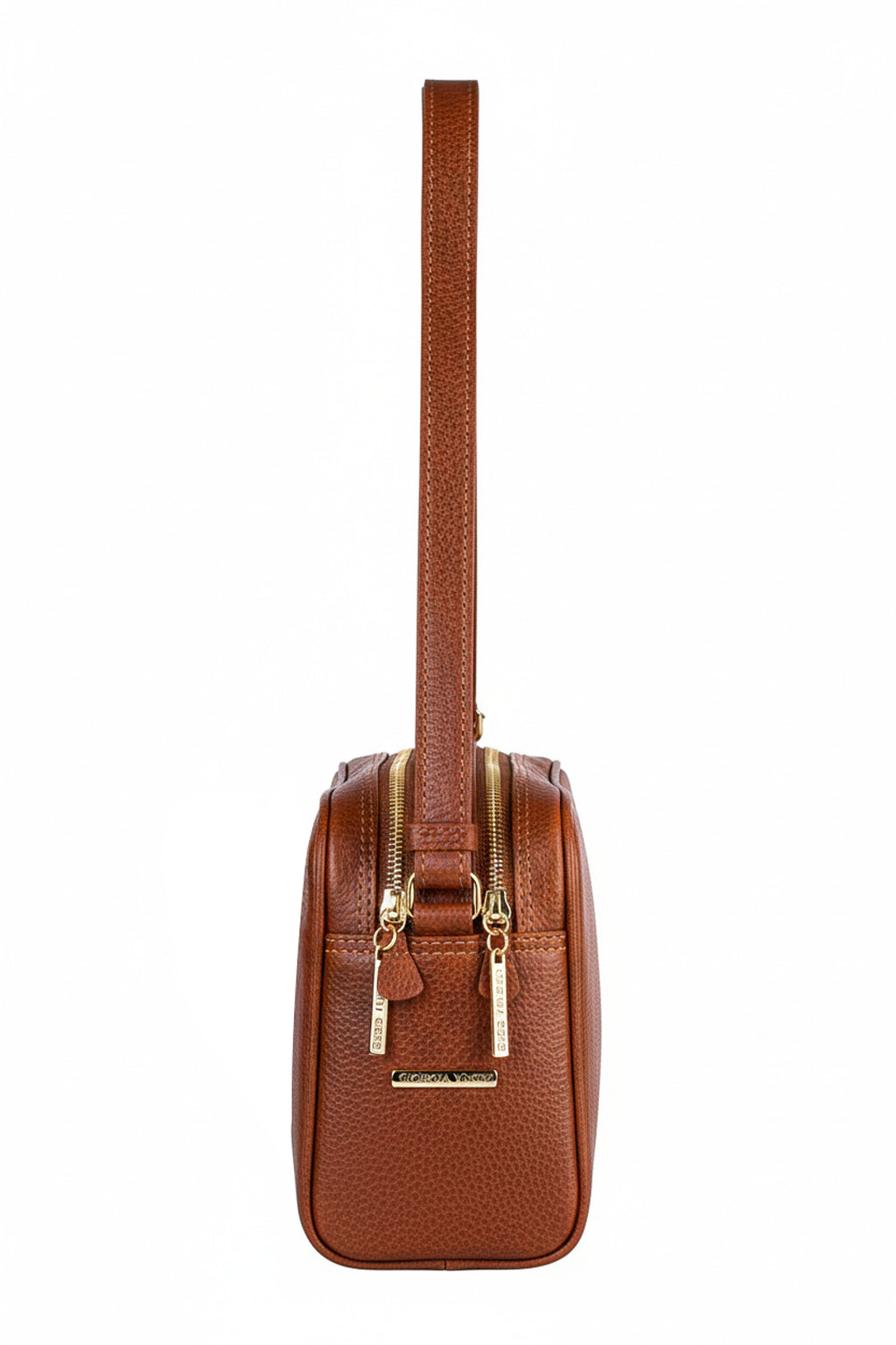 Bolsa quadrada de couro liso Daiana