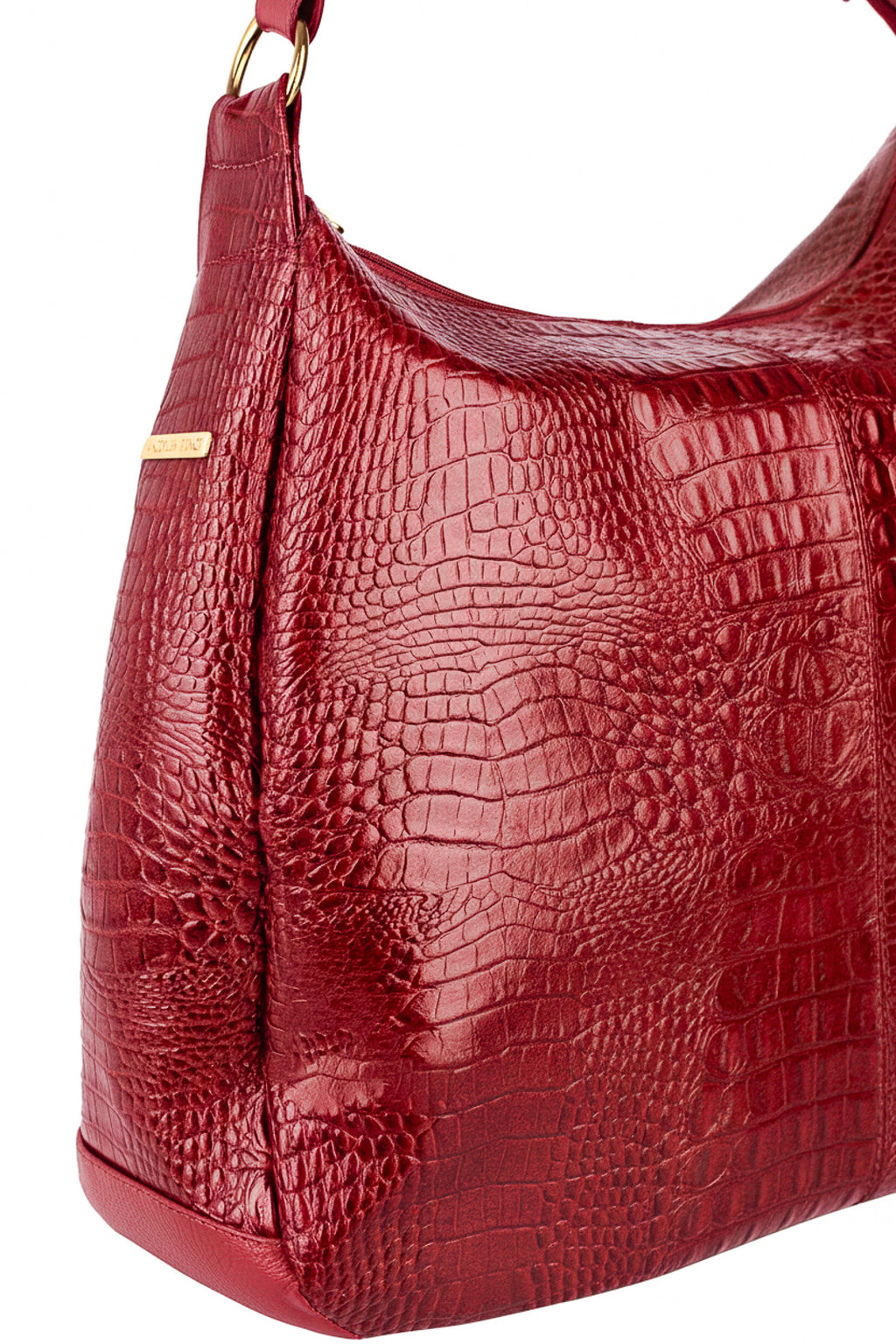 Bolsa saco grande de couro croco Carla