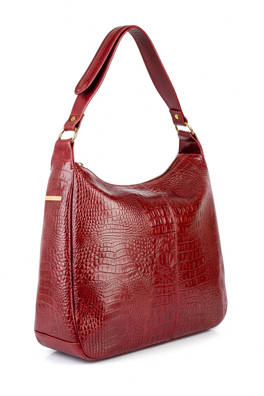 Bolsa saco grande de couro croco Carla