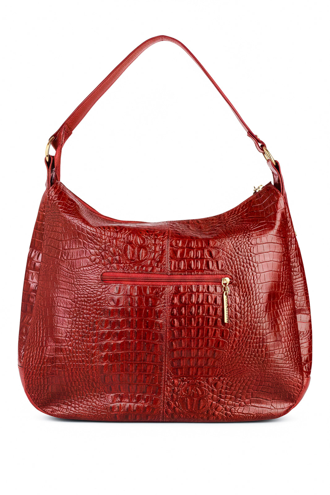 Bolsa saco grande de couro croco Carla