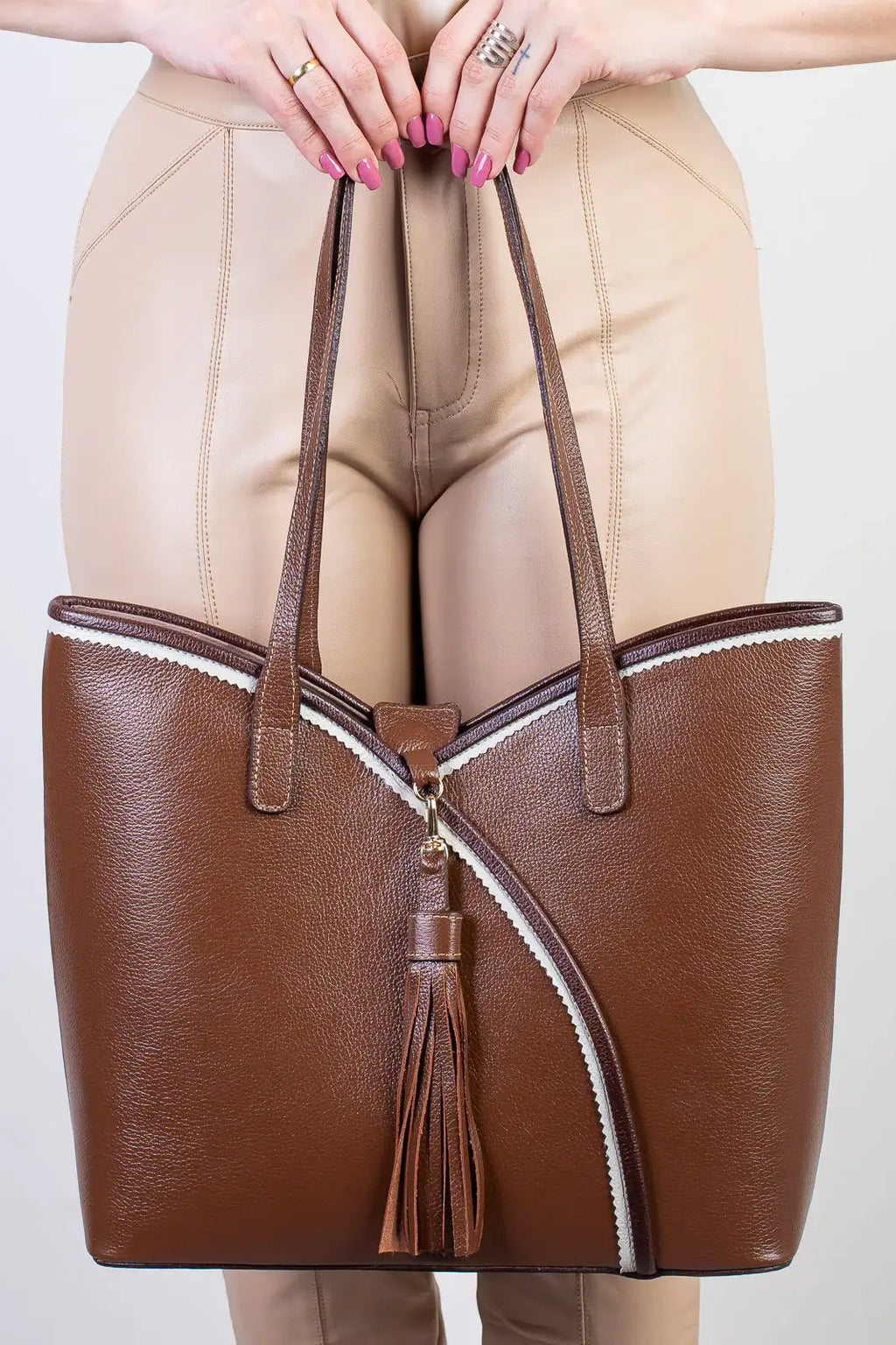 Bolsa de couro grande Rachel - Enluaze