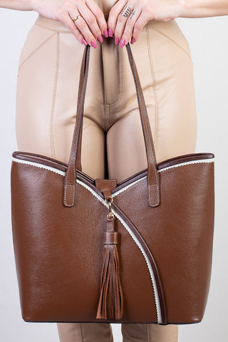 Bolsa de couro grande Rachel