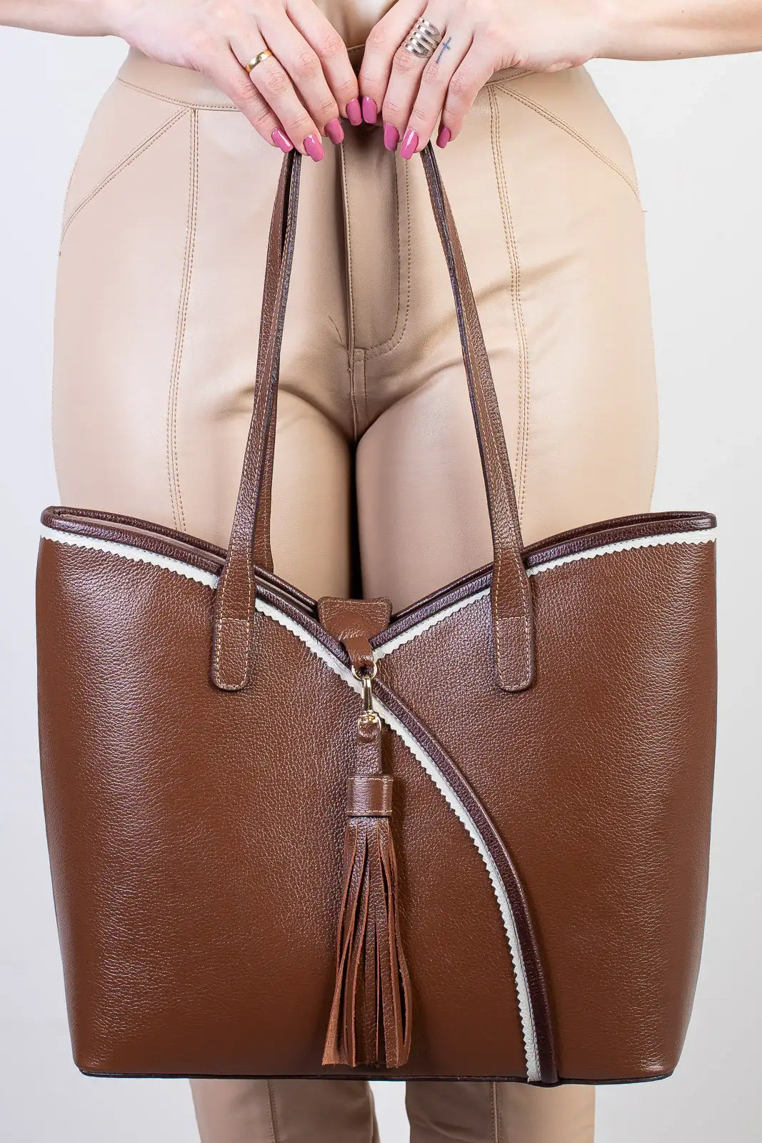 Bolsa de couro grande Rachel - Enluaze