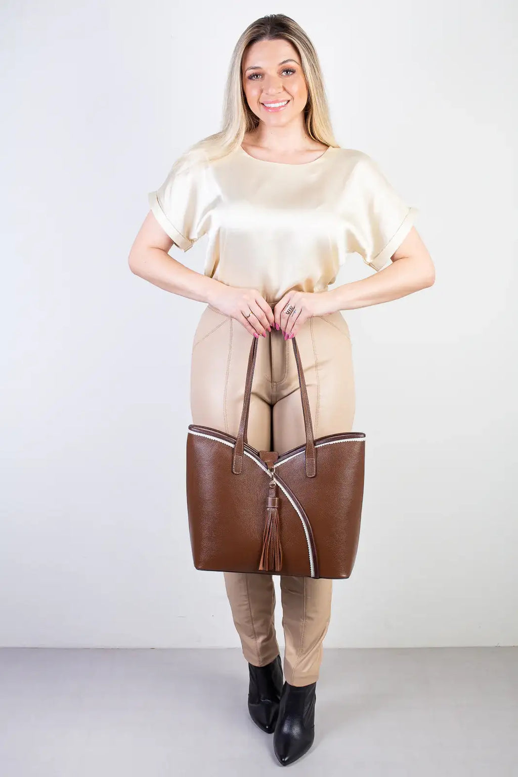 Bolsa de couro grande Rachel - Enluaze