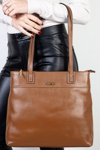 Bolsa de couro liso Abigail