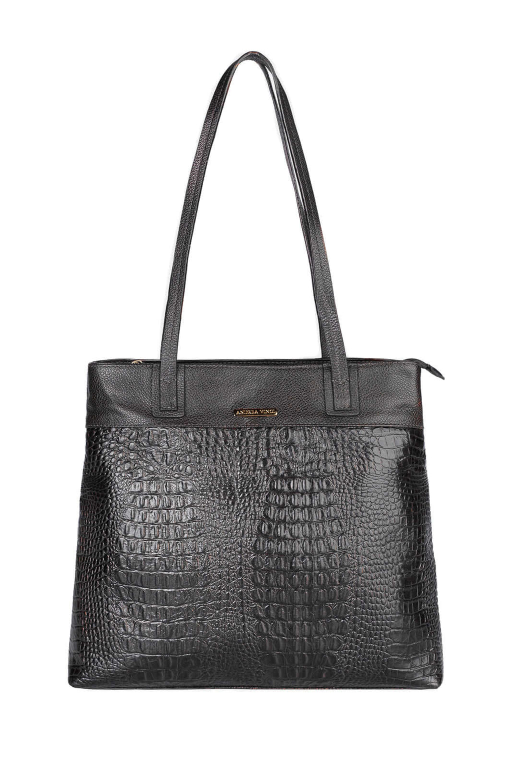 Bolsa de couro croco Abigail - Enluaze